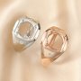 10MM Round Prong Ring Blank Settings Men's Bezel Solid 925 Sterling Silver Rose Gold Plated Adjustable Ring Band for Gemstone 1294315