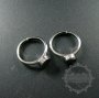 5pcs Screw Change Series 8mm screwed top bezel basic rhodium plated brass DIY ring supplies jewelry findings 1214007