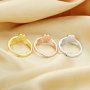 6MM Keepsake Breast Milk Resin Heart Bezel Ring Settings,Solid 925 Sterling Silver Rose Gold Plated Ring,DIY Ring Supplies 1294598