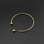 1Pcs Vintage Style Brass Bronze Gold Plated Screwed Ball End Bracelet Bangle DIY Beading Supplies 58MM Diameter 1900235