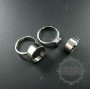 5pcs Screw Change Series 12mm setting size screwed top bezel rhodium plated brass DIY ring supplies jewelry findings 1214008