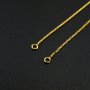 1Pair 14K Gold Filled Box Chain Wire Earrings with Open Loop DIY Supplies Findings for Beads 0.8MM Thick 80MM Long 1705069