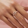 Minimalist Marquise Prong Ring Settings,Solid 14K 18K Gold Ring,Simple Marquise Ring,DIY Ring Supplies For Gemstone 1295036