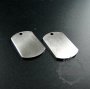 5pcs 21x35mm thick matte brush surface stainless steel plain plate engraving laser military tag pendant charm DIY supplies 1820310
