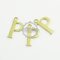 10pcs 15x10mm vintage kawaii metal alphabet letter P raw brass pendant charm packs assortment 1800076