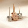 4MM Round Studs Earrings Blank Settings Rose Gold Plated Solid 925 Sterling Silver DIY Earrings Supplies 1706082