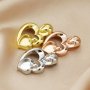 6MM Keepsake Breast Milk Resin Heart Pendant Prong Settings Mother Baby Solid 925 Sterling Silver Rose Gold Plated Charm Bezel 1431130