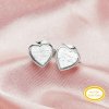 Keepsake Breast Milk Resin 6MM Heart Earrings Blank Settings,Solid Back Solid 14K 18K Gold Studs Earring,DIY Earrings Supplies 1702243