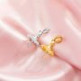 Keepsake Breast Milk Ball Flower Pin Pendant Settings for Half Drilled Pearl Bead,Solid 14K 18K Gold Pendant,DIY Pendant Supplies 1431510