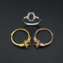 1Pcs 6x8MM Oval Prong Ring Settings Adjustable Vinatge Style Gold Plated Solid 925 Sterling Silver Bezel Tray for Gemstone 1224049