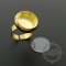 5pcs 16mm round bezel 5mm depth gold brass floating ring with flat glass 1210024-2