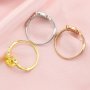 Keepsake Breast Milk 6MM Heart Ring Settings Resin Solid 14K Gold Moissanite Accents DIY Ring Blank Band for Gemstone 1294331-1