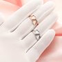 6MM Keepsake Breast Milk Resin Heart Bezel Ring Settings,Solid 14K 18K Gold Ring,DIY Ring Supplies 1294637