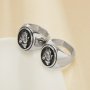 Praying Hands Stainless Steel Ring,Engraved Hand Signet Stainless Steel Ring,Men's Ring,DIY Ring Supplies 1295009