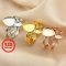8x10MM Pear Keepsake Breast Milk Resin Stackable Ring Settings Rose Gold Plated Solid 925 Sterling Silver DIY Supplies 1294335