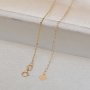 0.9MM Solid 18K Yellow Gold Necklace,Au750 Necklace,18K Gold Cable Necklace with Extension Chian,16''+2'' 1315022