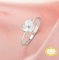 Flower Pin Ring Settings For Half Drilled Pearl Bead,Solid 14K 18K Gold Ring For Half Drilled Beads,Minimalist Ring,DIY Ring Supplies 1295070
