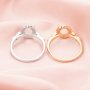 6x8MM Oval Prong Ring Settings,Flower Solid 14K 18K Gold Moissanite Ring,Marquise Art Deco Ring,DIY Ring Bezel For Gemstone 1224161