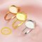 Keepsake Breast Milk Pear Ring Settings Resin Solid 14K Gold DIY Ring Blank Band for Gemstone 1294333-1