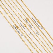 1PCS 14K Gold Filled Necklace Chain,Cable Round Chain,Figaro Chain,Link Paperclip Chain,Simple Necklace Chain,DIY Necklace Supplies 1320040