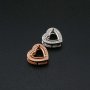 1Pcs 8MM Heart Prong Pendant Charm Settings Simple Rose Gold Plated Solid 925 Sterling Silver DIY Bezel Tray for Gemstone 1431068