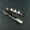 5pcs 5x50mm high quality silver /rhodium plated brass DIY simple base tie bar clip bezel tray DIY supplies 1504010