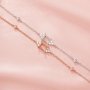 Rectangle Prong Bezel Bracelet Settings,Solid 14K 18K Gold Bracelet,Minimalist Bracelet,DIY Bracelet Supplies 6.5''+2'' 1900330