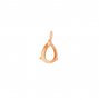 7x9MM Pear Prongs Bezel Pendant Settings,Rose Yellow Gold Plated Stainless Steel Pear Pendant Charm,Minimalist Pendant,Simple Pendant Blank 1431456