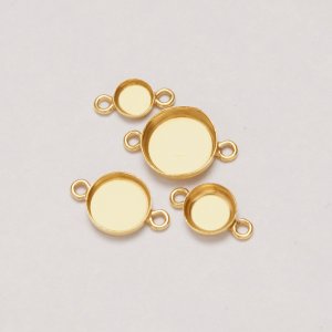 1PCS Keepsake Breast Milk Resin 14K Gold Filled Round Pendan Bezelt,Round Bezel Charm Setting With Two Loops,Minimalist Charm,DIY Pendant Supplies 1411352