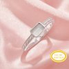 4x6MM Keepsake Breast Milk Resin Rectangle Bezel Ring Settings,Solid 14K 18K Gold Ring,Minimalist Rectangle Ring,Solid Back Ring,DIY Ring Supplies 1295049