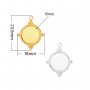 12MM Vintage Styles Round Bezel Stainless Steel Pendant Settings,Yellow Gold Rhodium Round Pendant Charm,DIY Pendant Blank Supplies 1411472