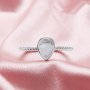 Keepsake Breast Milk Resin Pear Bezel Ring Settings,Solid 14K 18K Gold Ring,Simple Twist Bezel Ring,DIY Ring Supplies For Gemstone 1294719
