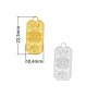 Stainless Steel Sun Moon Eye Rectangle Pendant Charm,Yellow Gold Plated Stainless Steel Pendant,Vintage Styles Pendant Blank 1431444