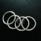 5pcs 18mm diameter round silver plated brass simple ring DIY supplies findings 1212016
