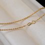 1.2MM Solid 18K Yellow Gold Necklace,Au750 Necklace,18K Gold Wheat Necklace,DIY Necklace Supplies 1315024