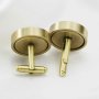 10Pcs 16mm Brass Bronze Round Cuff Links Settings 3mm Deep Bezel Floating DIY Cufflinks Blank Wedding Gift 1500158