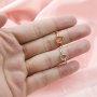 Keepsake Breast Milk Resin Pear Ring Settings Solid 14K Gold Ring Simple DIY Prong Ring Bezel Supplies 1294275