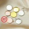12MM Round Bezel Settings for Breast Milk Resin Solid Back Rose Gold Plated Solid 925 Sterling Silver DIY Pendant Bezel Supplies 1411287