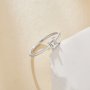 4MM Square Prong Ring Settings,Stainless Steel Silver Square Ring,Simple Square Ring,DIY Ring Supplies 1294914