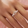 Hexagon Prong Ring Settings,Flower Art Deco Solid 14K 18K Gold Moissanite Ring,Dainty Hexagon Ring,DIY Ring Supplies 1294977