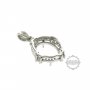 1Pcs Multiple Size Vintage Style Oval Prong Bezel Settings For Cz Stone Solid 925 Sterling Silver DIY Pendant Charm Tray 1421096