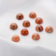 5Pcs 12MM Round Orange Imperial Jasper Cabochon,Semi Precious Gemstone DIY Jewelry Supplies 4110185