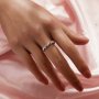 Full Band Keepsake Breast Milk Resin 2MM Round Bezel Ring Settings,Birthstone Solid 14K 18K Gold Ring,Marquise Art Deco Stackable Eternity Ring 1295080