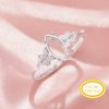 Marquise Prong Ring Settings,Solid 14K 18K Gold Ring,Vintage Styles Moissanite Art Deco DIY Ring Supplies 1295047