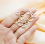 Minimalist Round Circle Hoop Earrings with CZ Stones,Solid 925 Sterling Silver Ear Hooks,Simple Earring,DIY Earrings Supplies 1706121