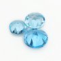 1Pcs Faceted Round Swiss Blue Topaz Nature Point Back Gemstone November Birthstone DIY Loose Stone Supplies 4110182