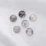 5Pcs 12MM Round Gray Cloudy Quartz Cabochon,Somky Quartz Dark Semi Precious Gemstone DIY Jewelry Supplies 4110186