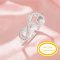 4MM Keepsake Breast Milk Resin Heart Bezel Ring Settings,Infinity Solid 9K 14K 18K Gold Ring,Pave CZ Stone Ring,DIY Ring Supplies 1294920
