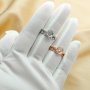 6x8MM Oval Prong Ring Settings,Breast Milk Resin 2x4MM Marquise Bezel Stacker Ring Set,Flower Stackable Solid 925 Sterling Silver Rose Gold Plated Ring,DIY Ring Supplies 1294553