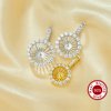 Keepsake Breast Milk Resin Ball Round Pin Pendant Settings for Half Drilled Pearl Bead,Solid 925 Sterling Silver Gold Plated Pendant,DIY Pendant Blank Supplies 1411456